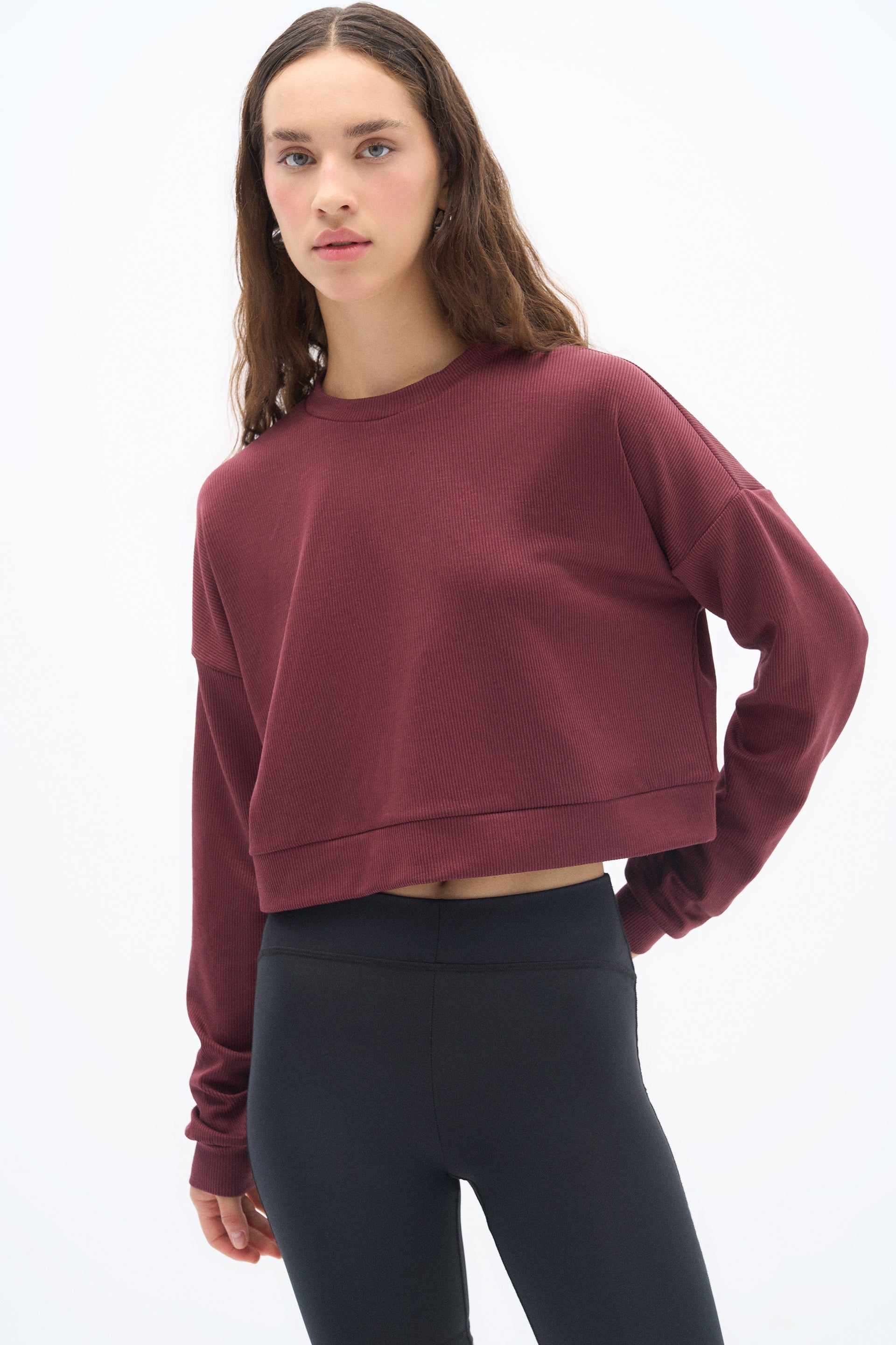 Wear Three Points Bordeaux Flow Modal Sweatshirt