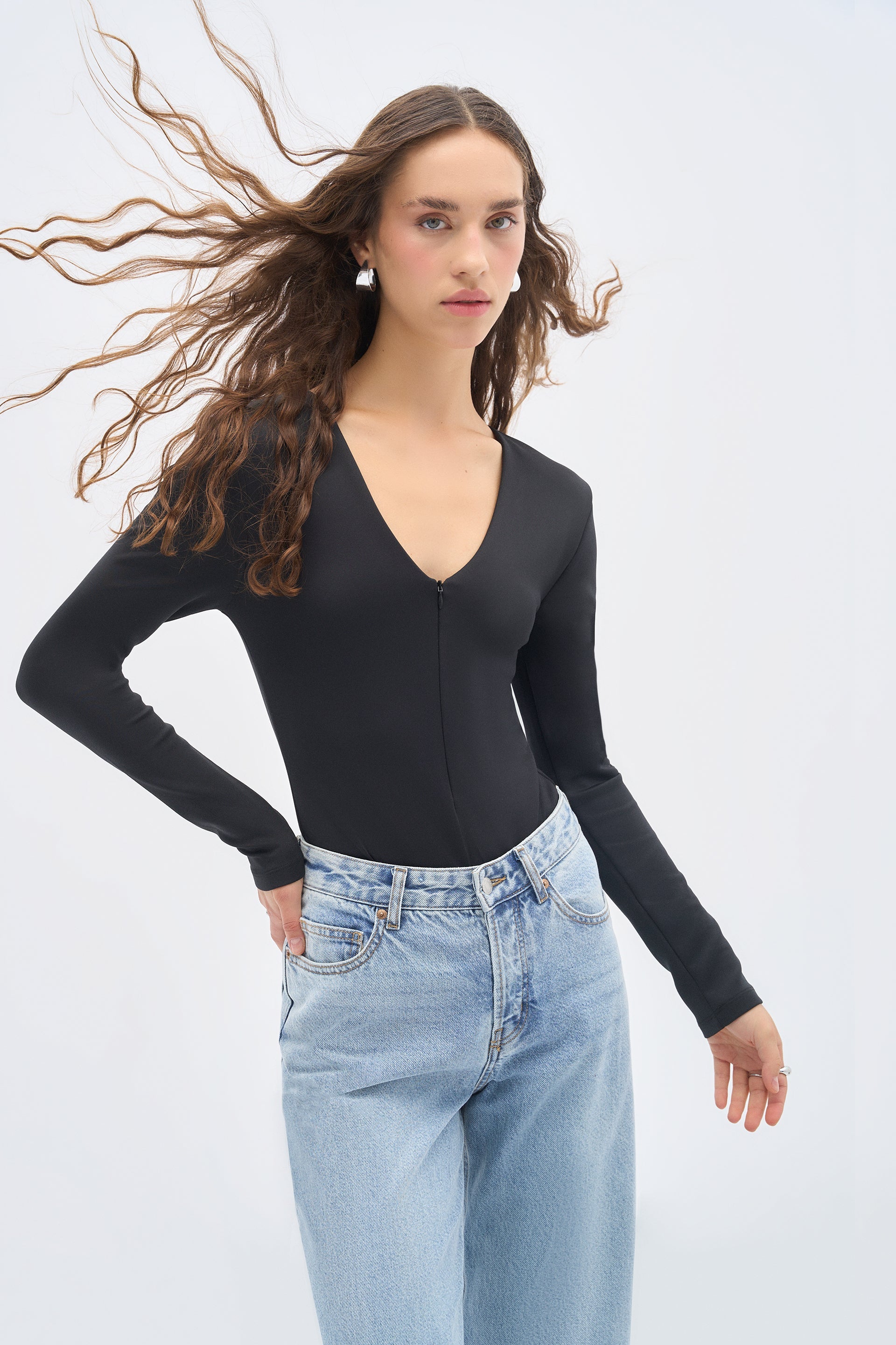 Wear Three Points Samantha Bodysuit (With Zipper)
