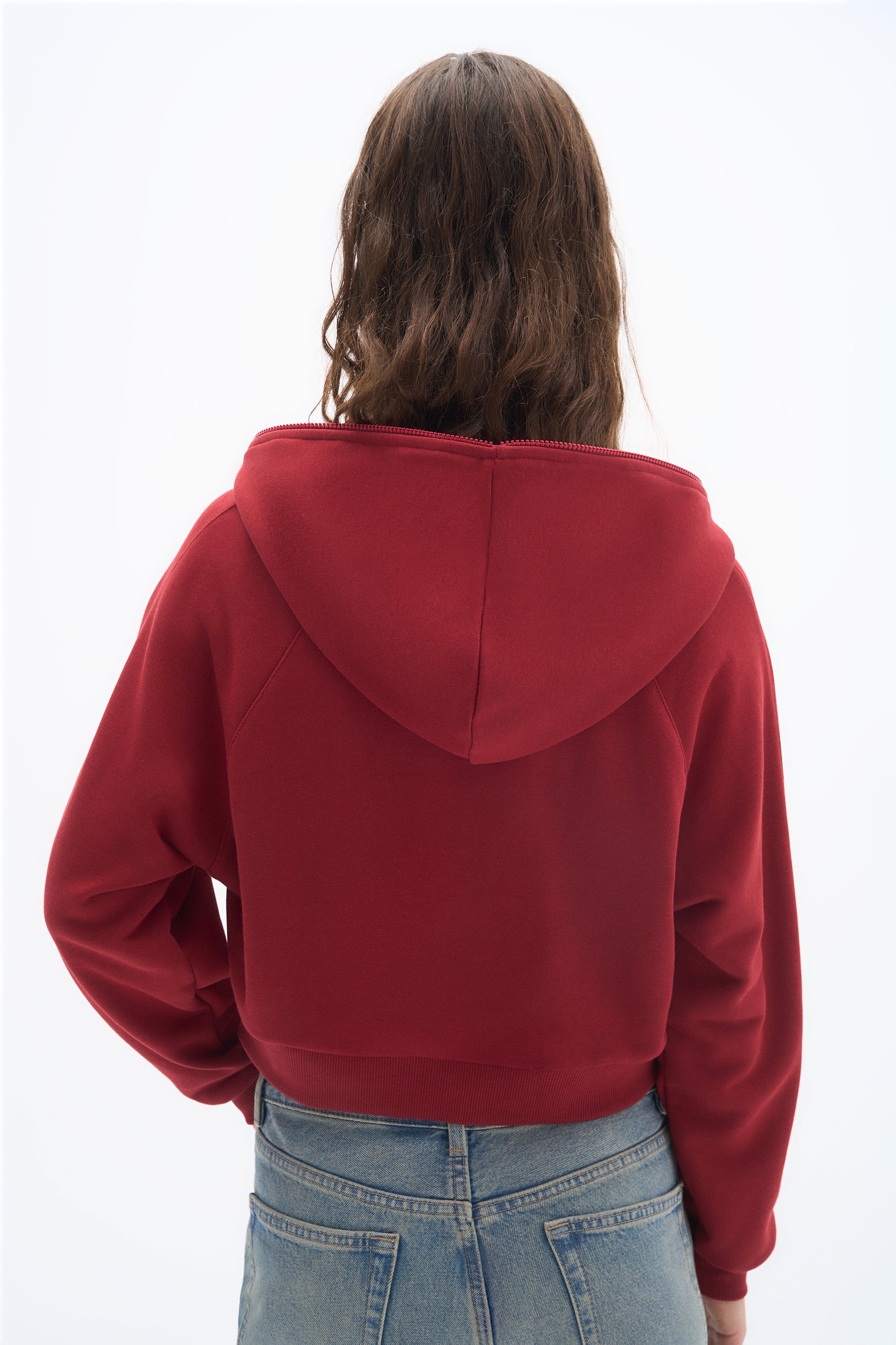 Wear Three Points Bordo Zipper Sweatshirt
