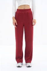 Wear Three Points Burgundy Lubna Trousers