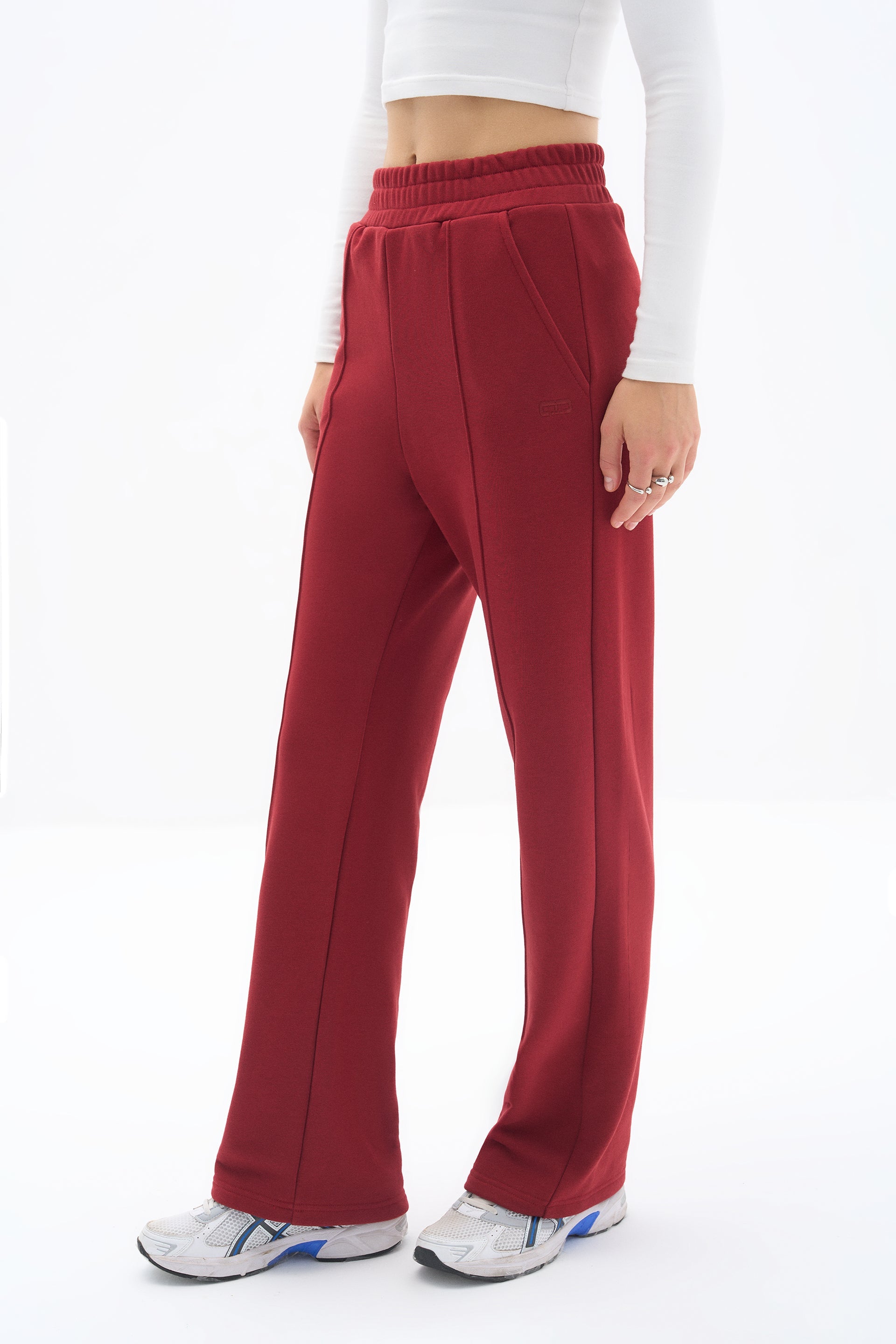 Wear Three Points Burgundy Lubna Trousers