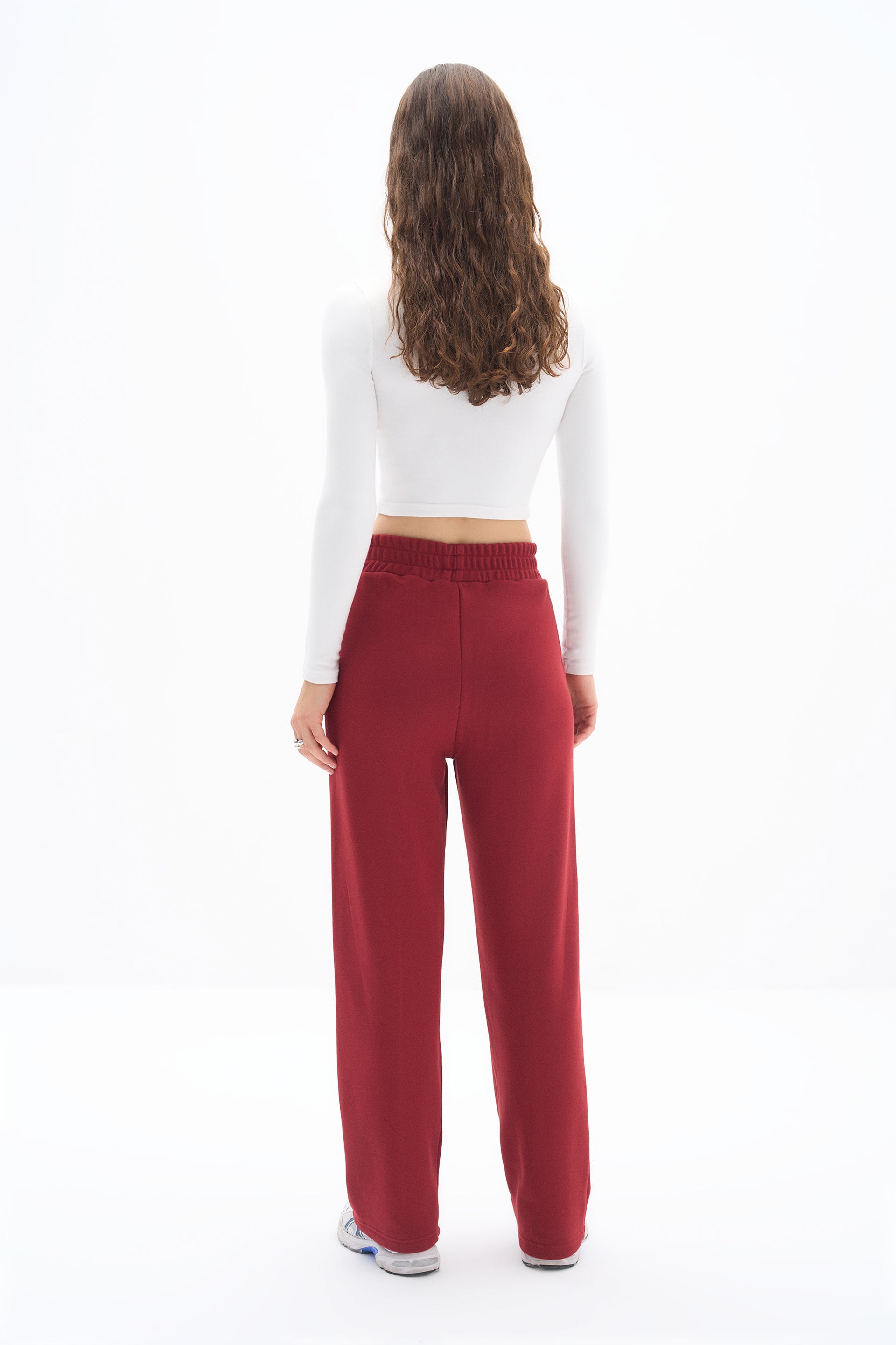 Wear Three Points Burgundy Lubna Trousers