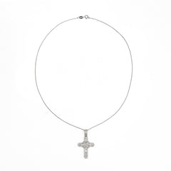 SooSilkyGems BAGUETTE CROSS CHAIN NECKLACE
