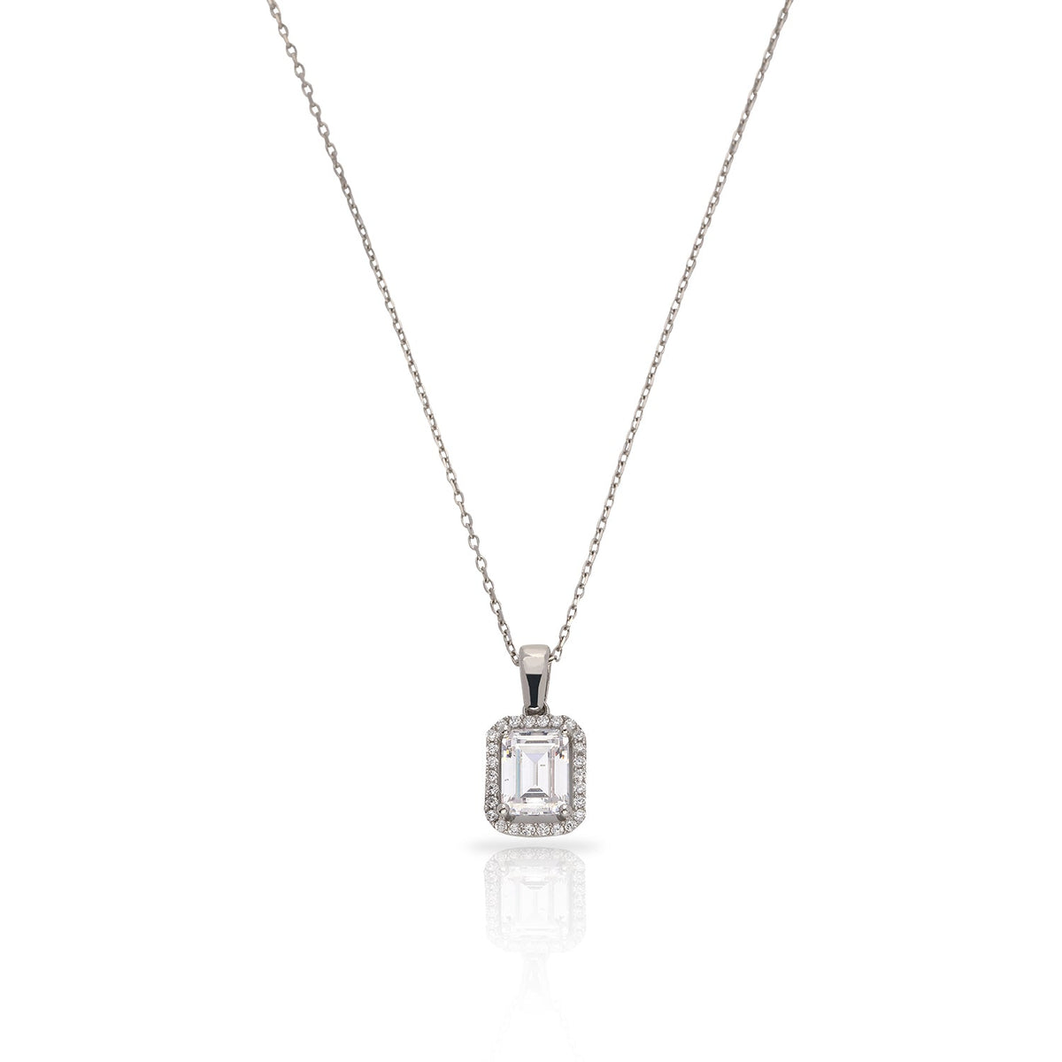 SooSilkyGems BAGUETTE STONE CHAIN NECKLACE