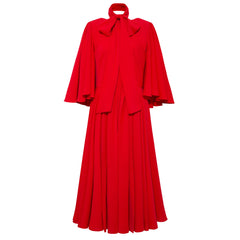 Femponiq Pleated Midi Dressin Scarlet Red